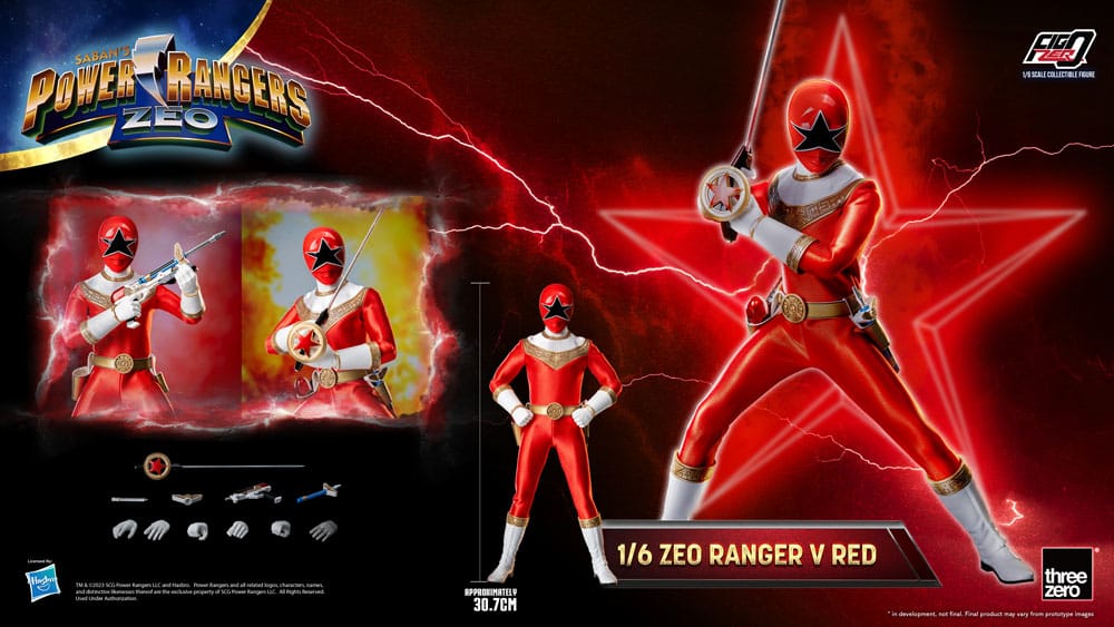 Power Rangers Zeo FigZero Actionfigur 1/6 Ranger V Red 30 cm