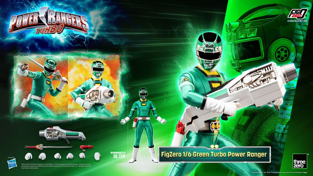 Power Rangers Turbo FigZero Actionfigur 1/6 Green Turbo Power Ranger 30 cm