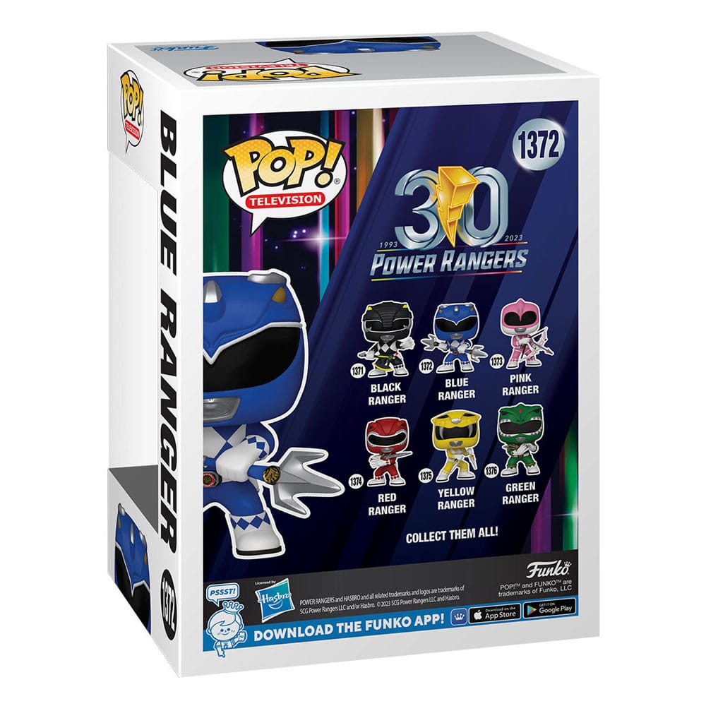 Power Rangers 30th POP! TV Vinyl Figur Blue Ranger 9 cm