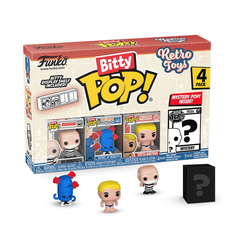 Retro Toys Bitty POP! Vinyl Figuren 4er-Pack Mr. Monopoly 2,5 cm