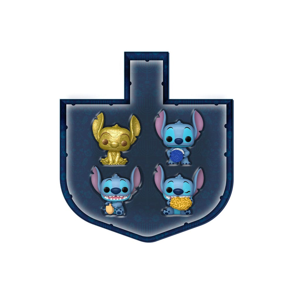 Stitch Holiday 2024 Pocket POP! Vinyl Minifiguren 4er-Pack Dreidel Box 4 cm