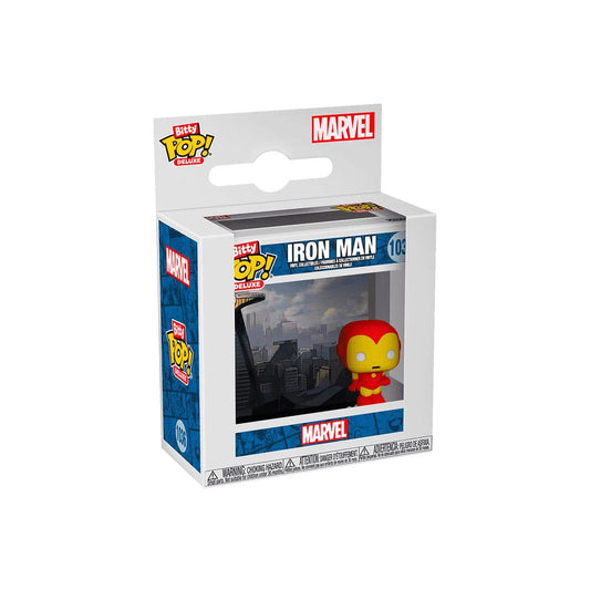 Iron Man Bitty POP! Deluxe Vinyl Figuren Iron Man(AvengerTower) Display (12) 2,5 cm