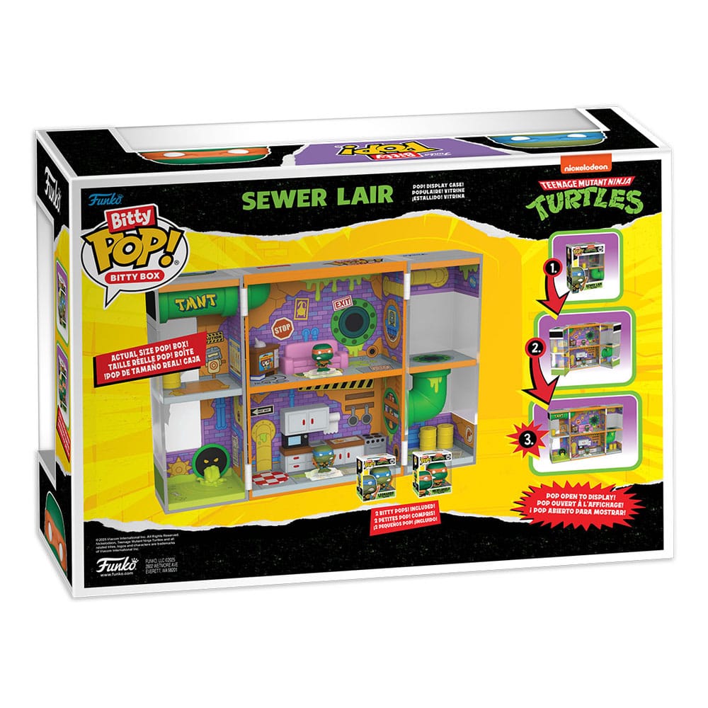 Teenage Mutant Ninja Turtles Bitty POP! Funko Bitty Box Display mit 2 Vinyl Figuren Sewer Lair