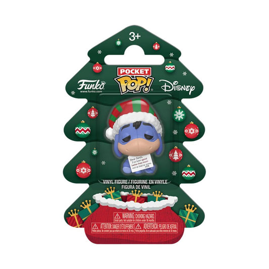 Winnie the Pooh Holiday 2025 Pocket POP! Vinyl Schlüsselanhänger Eeyore Tree Holiday Box 4 cm