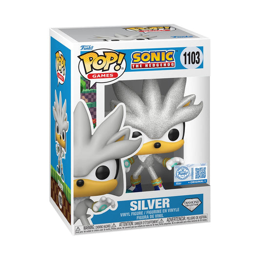 Sonic The Hedgehog POP! Games Vinyl Figur Silver The Hedgehog (FL) 9 cm