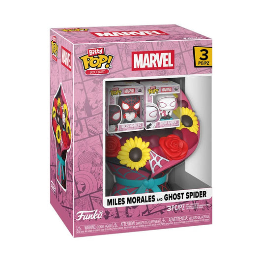 Marvel Bitty POP! Bouquet Vinyl Figuren Miles Morales & Ghost Spider (Valentine) 4 cm