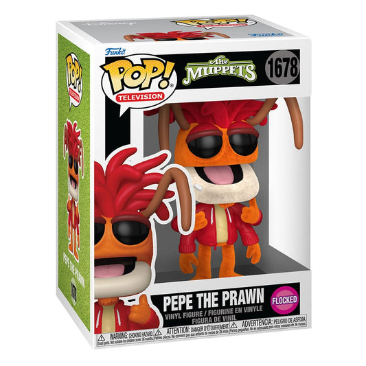 The Muppets POP! Vinyl Figur Pepe the Prawn (Flocked) 9 cm