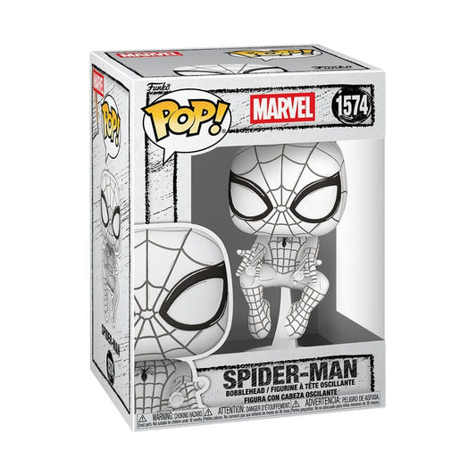 Marvel POP! Vinyl Figur Sketched - Spider-Man 9 cm