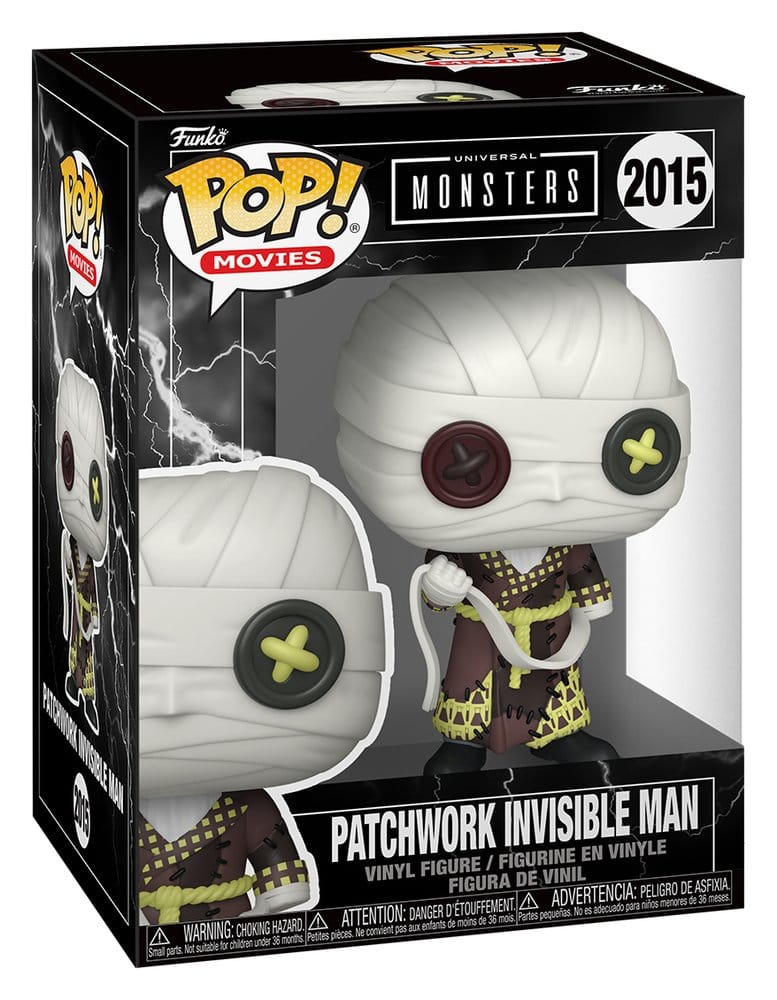 Universal Monsters Patchwork POP! Movies Vinyl Figur Invisible Man 9 cm