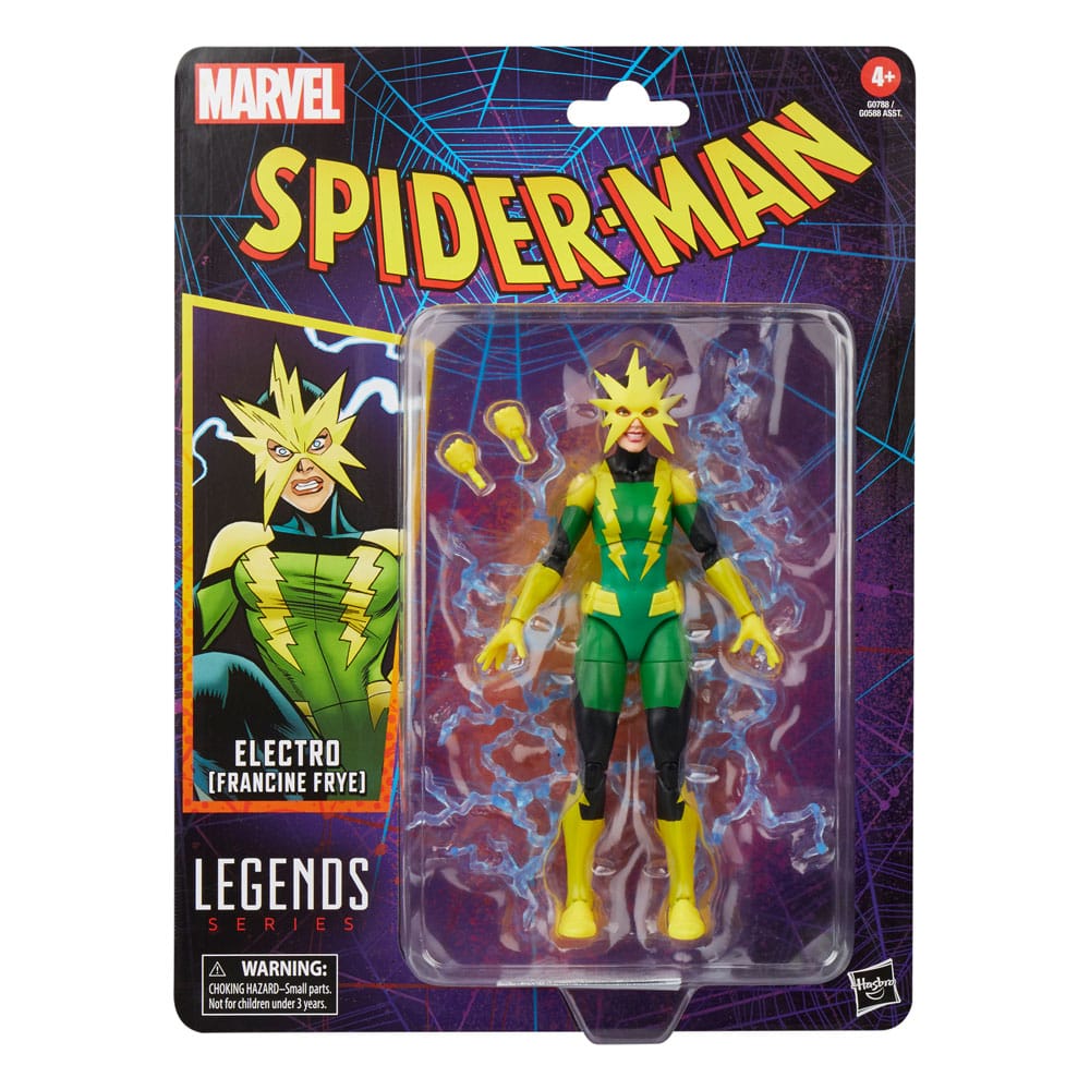 Spider-Man Marvel Legends Retro Actionfigur Electro (Francine Frye) 15 cm
