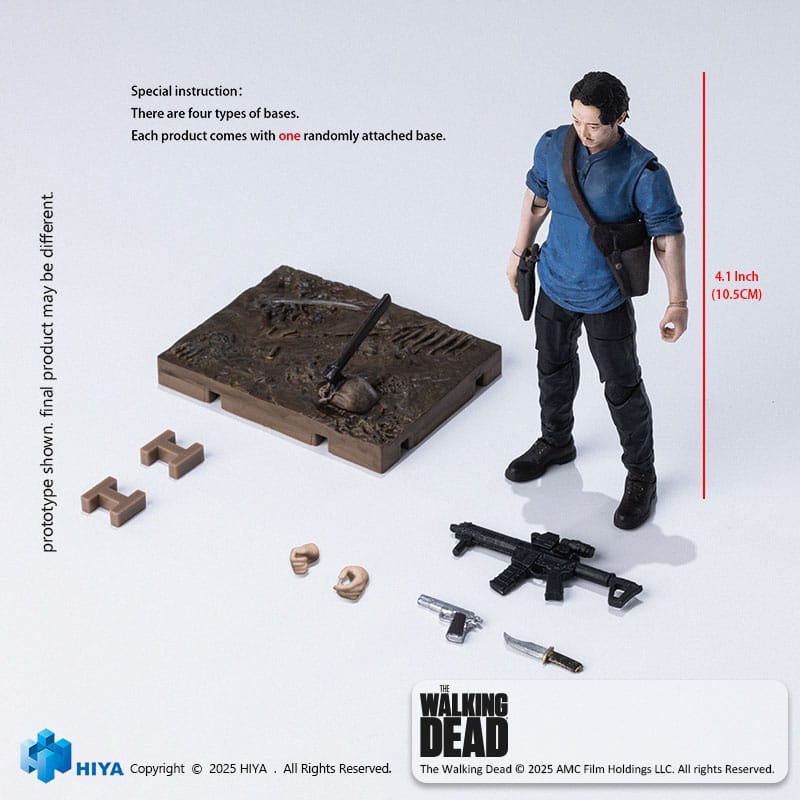 The Walking Dead Exquisite Mini Series Actionfigur 1/18 Glenn 11 cm