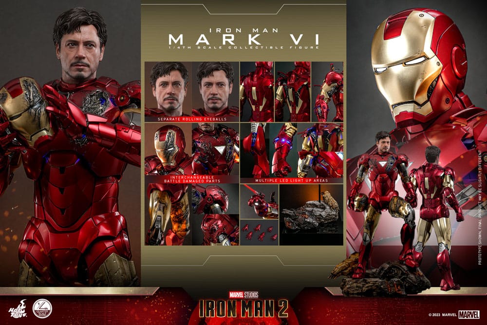 Iron Man 2 Actionfigur 1/4 Iron Man Mark VI 48 cm