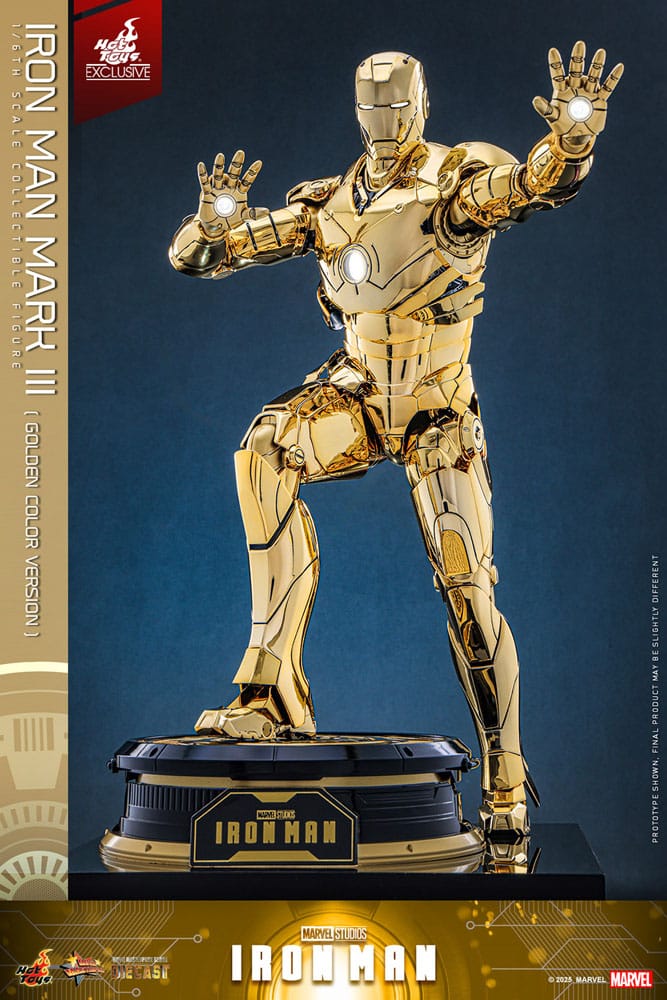 Iron Man Movie Masterpiece Diecast Actionfigur 1/6 Iron Man Mark III (Gold Color Version) Hot Toys Exclusive 33 cm