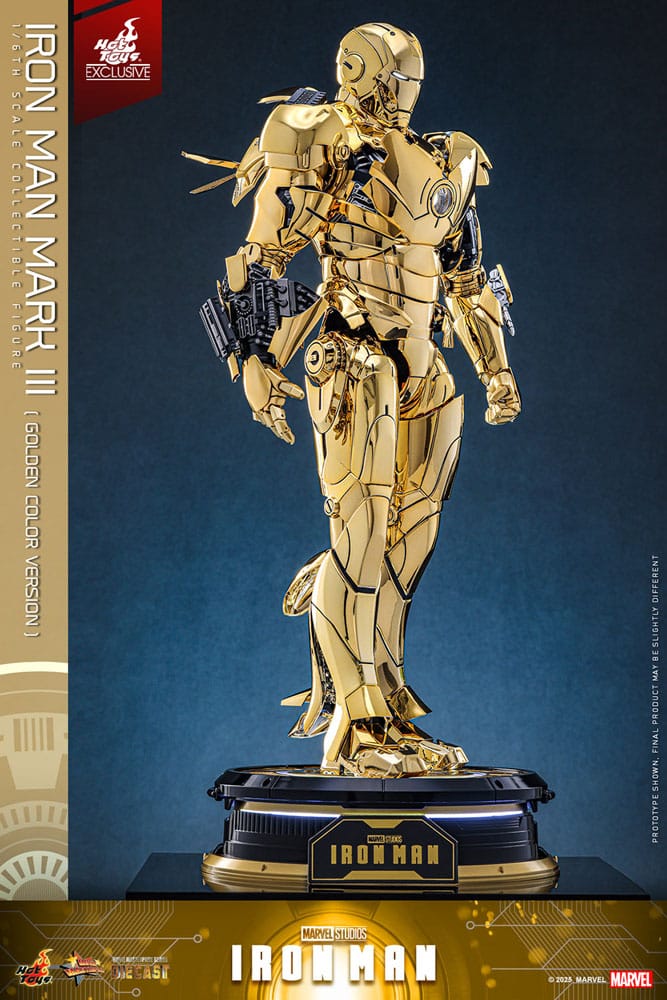 Iron Man Movie Masterpiece Diecast Actionfigur 1/6 Iron Man Mark III (Gold Color Version) Hot Toys Exclusive 33 cm