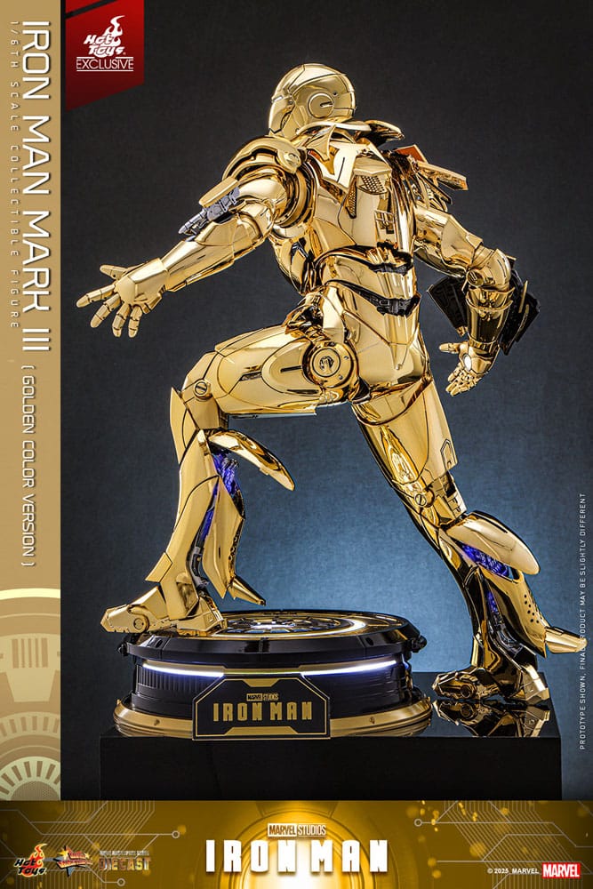 Iron Man Movie Masterpiece Diecast Actionfigur 1/6 Iron Man Mark III (Gold Color Version) Hot Toys Exclusive 33 cm