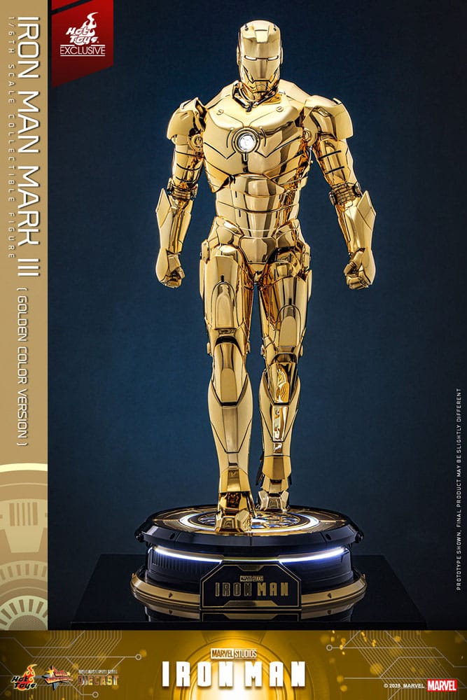 Iron Man Movie Masterpiece Diecast Actionfigur 1/6 Iron Man Mark III (Gold Color Version) Hot Toys Exclusive 33 cm