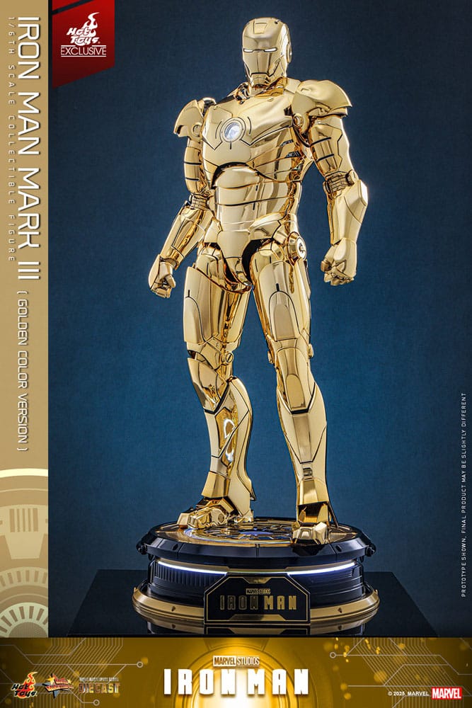 Iron Man Movie Masterpiece Diecast Actionfigur 1/6 Iron Man Mark III (Gold Color Version) Hot Toys Exclusive 33 cm
