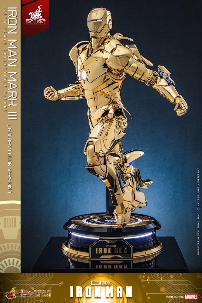 Iron Man Movie Masterpiece Diecast Actionfigur 1/6 Iron Man Mark III (Gold Color Version) Hot Toys Exclusive 33 cm