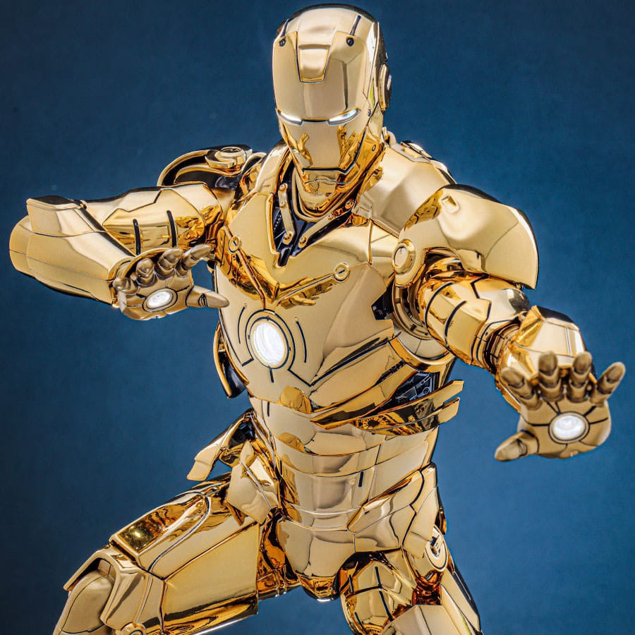 Iron Man Movie Masterpiece Diecast Actionfigur 1/6 Iron Man Mark III (Gold Color Version) Hot Toys Exclusive 33 cm