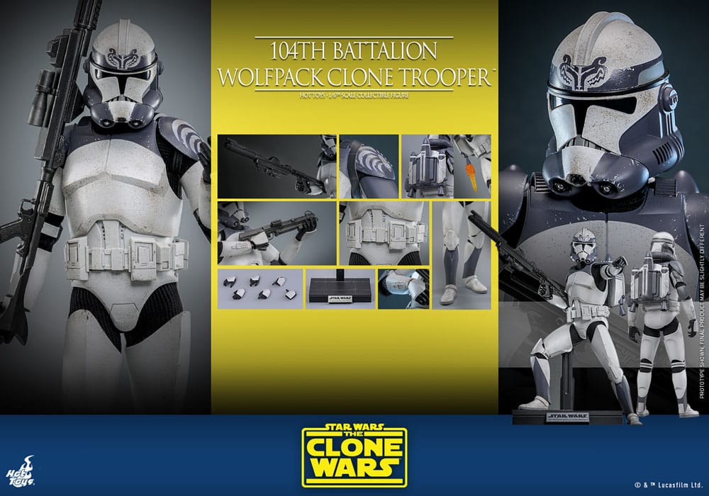 Star Wars The Clone Wars Actionfigur 1/6 104th Battalion Wolfpack Clone Trooper 30 cm