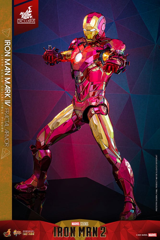 Iron Man Movie Masterpiece Diecast Actionfigur 1/6 Iron Man Mark VI (Fractal Armor) Hot Toys Exclusive 33 cm