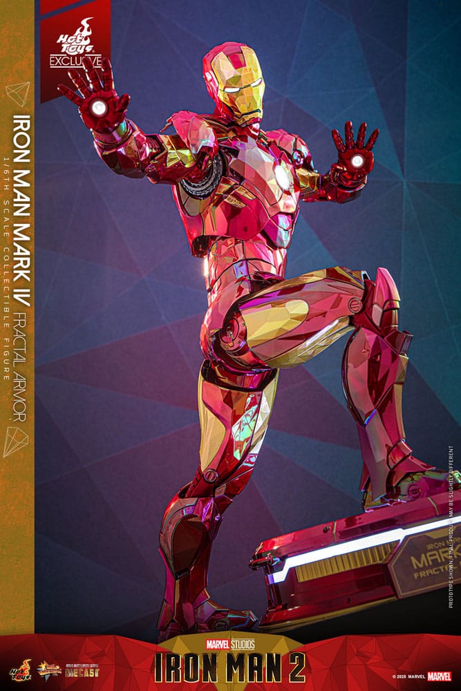 Iron Man Movie Masterpiece Diecast Actionfigur 1/6 Iron Man Mark VI (Fractal Armor) Hot Toys Exclusive 33 cm