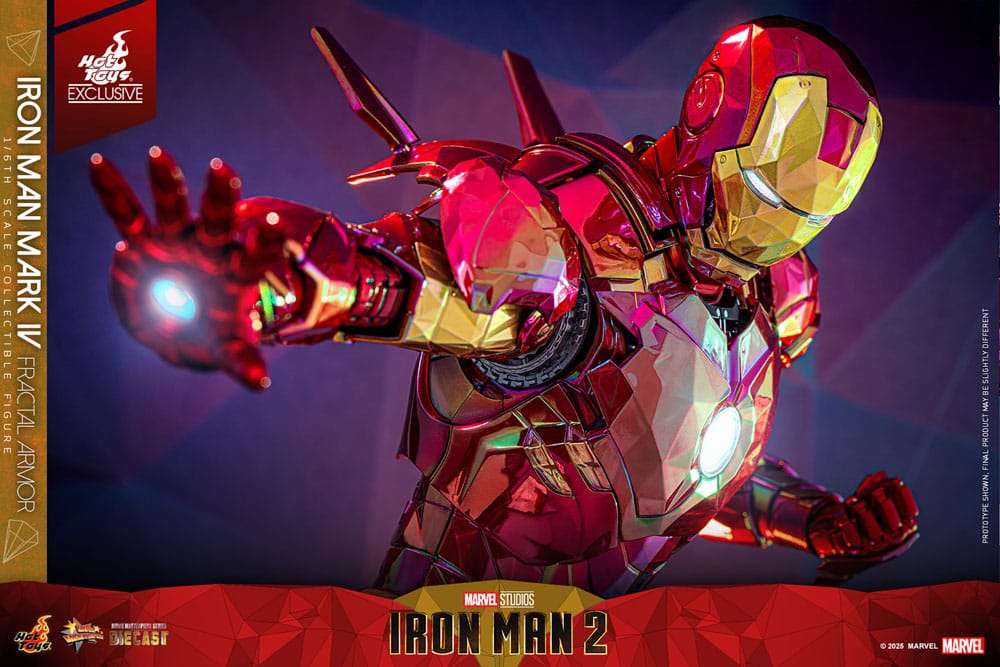 Iron Man Movie Masterpiece Diecast Actionfigur 1/6 Iron Man Mark VI (Fractal Armor) Hot Toys Exclusive 33 cm