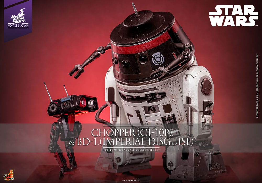Star Wars Actionfigur Set 1/6 Chopper (C1-10P™) & BD-1™ (Imperial Disguise) 18 cm & 8 cm