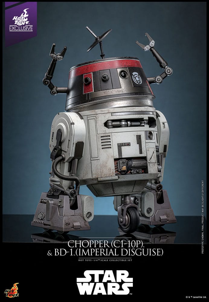 Star Wars Actionfigur Set 1/6 Chopper (C1-10P™) & BD-1™ (Imperial Disguise) 18 cm & 8 cm
