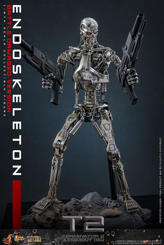 Terminator 2 Movie Masterpiece Die-cast Actionfigur 1/6 Endoskelett (Battle Damaged Version) 31 cm