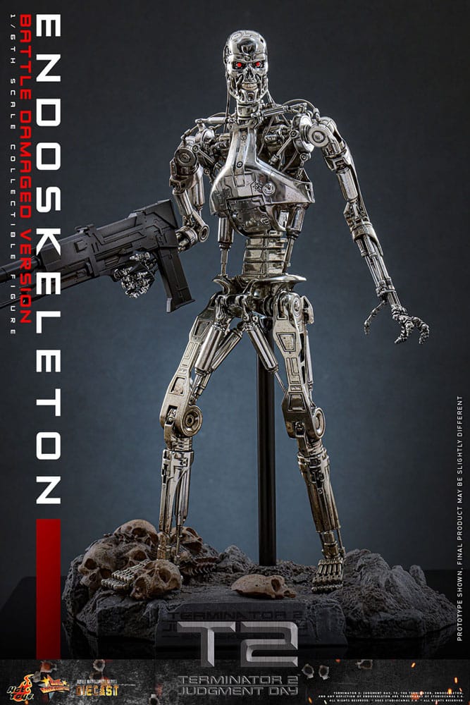 Terminator 2 Movie Masterpiece Die-cast Actionfigur 1/6 Endoskelett (Battle Damaged Version) 31 cm