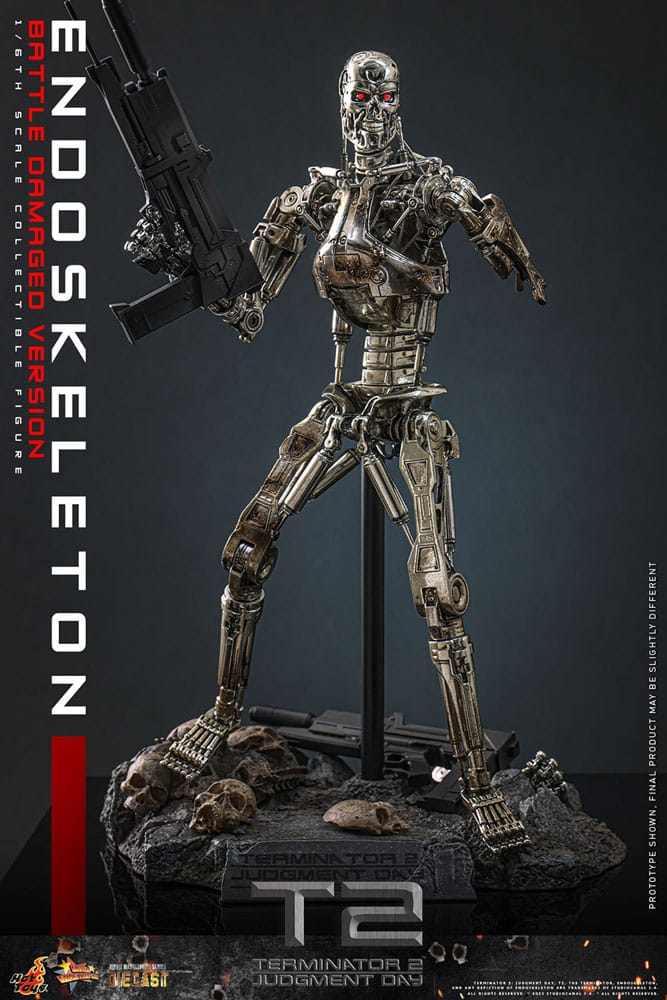 Terminator 2 Movie Masterpiece Die-cast Actionfigur 1/6 Endoskelett (Battle Damaged Version) 31 cm