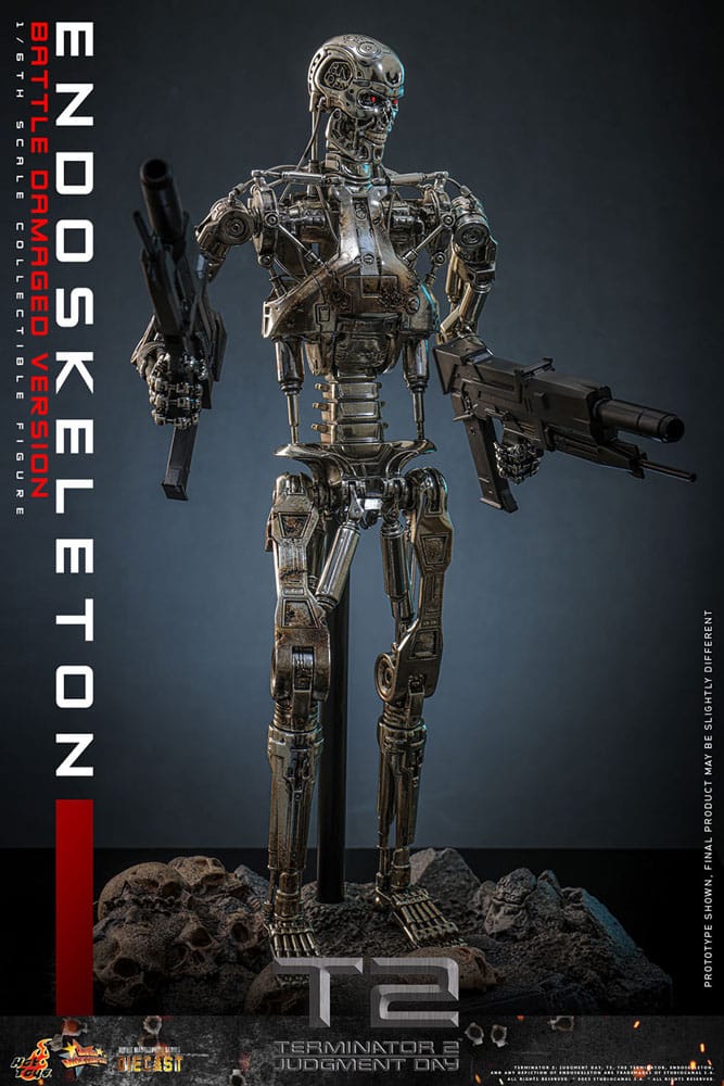 Terminator 2 Movie Masterpiece Die-cast Actionfigur 1/6 Endoskelett (Battle Damaged Version) 31 cm