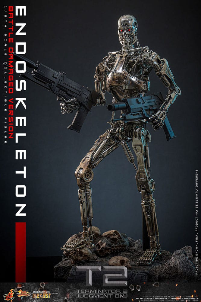 Terminator 2 Movie Masterpiece Die-cast Actionfigur 1/6 Endoskelett (Battle Damaged Version) 31 cm