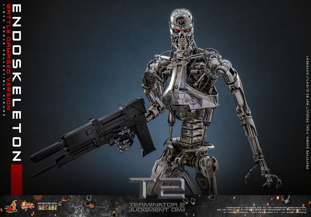 Terminator 2 Movie Masterpiece Die-cast Actionfigur 1/6 Endoskelett (Battle Damaged Version) 31 cm