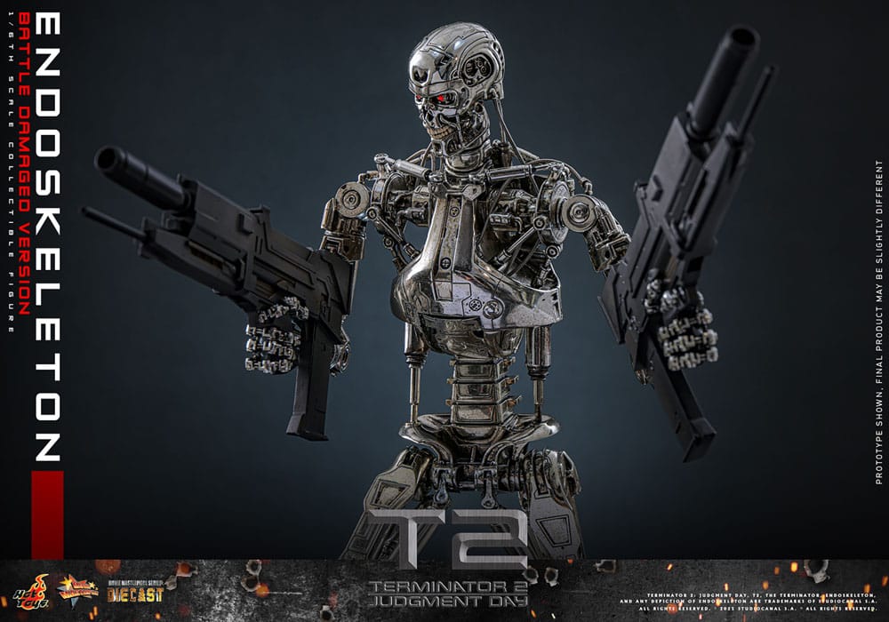 Terminator 2 Movie Masterpiece Die-cast Actionfigur 1/6 Endoskelett (Battle Damaged Version) 31 cm