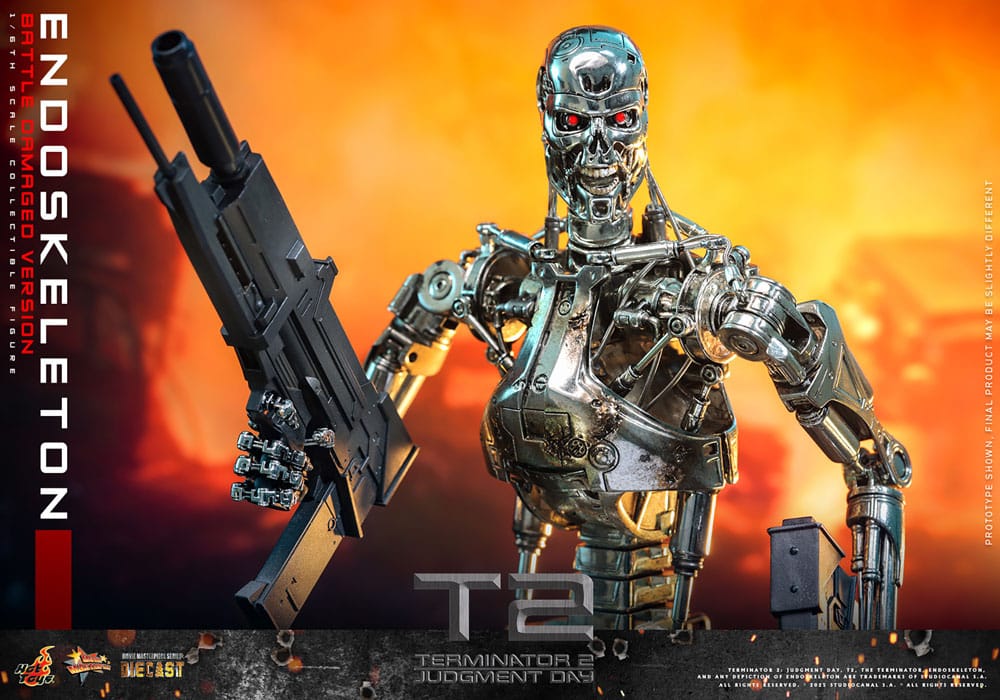 Terminator 2 Movie Masterpiece Die-cast Actionfigur 1/6 Endoskelett (Battle Damaged Version) 31 cm