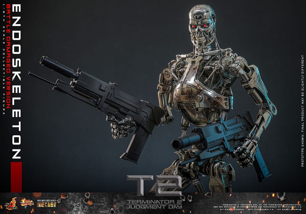 Terminator 2 Movie Masterpiece Die-cast Actionfigur 1/6 Endoskelett (Battle Damaged Version) 31 cm