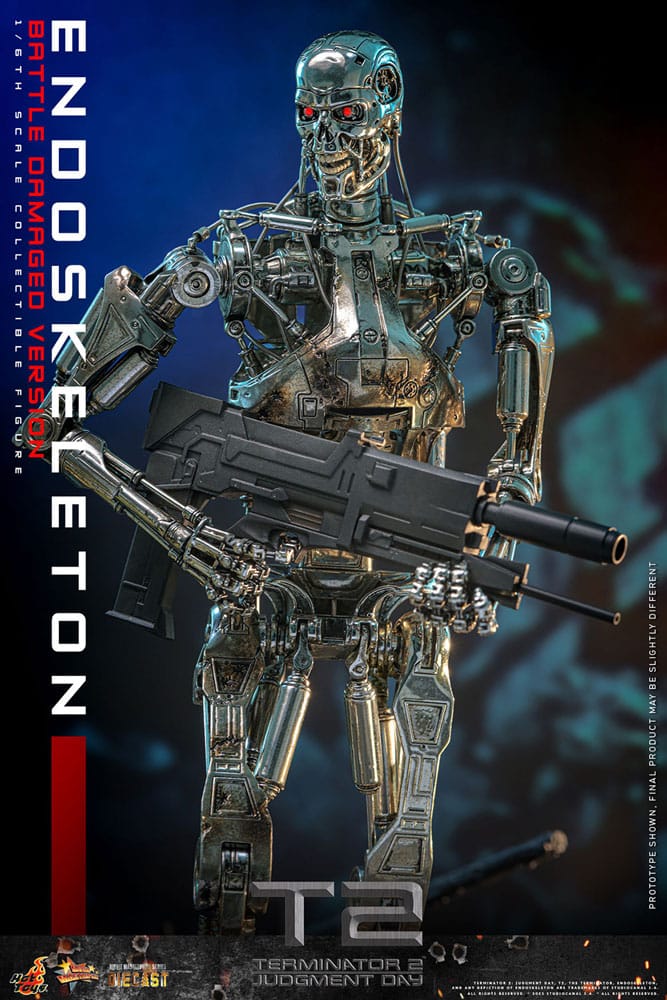 Terminator 2 Movie Masterpiece Die-cast Actionfigur 1/6 Endoskelett (Battle Damaged Version) 31 cm