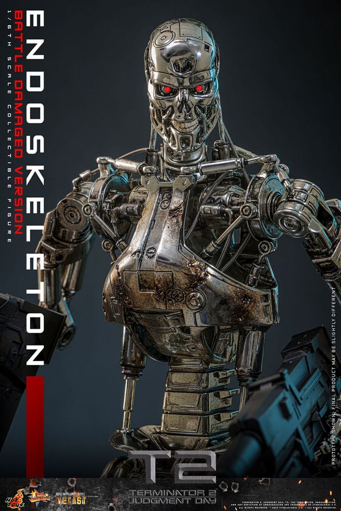 Terminator 2 Movie Masterpiece Die-cast Actionfigur 1/6 Endoskelett (Battle Damaged Version) 31 cm