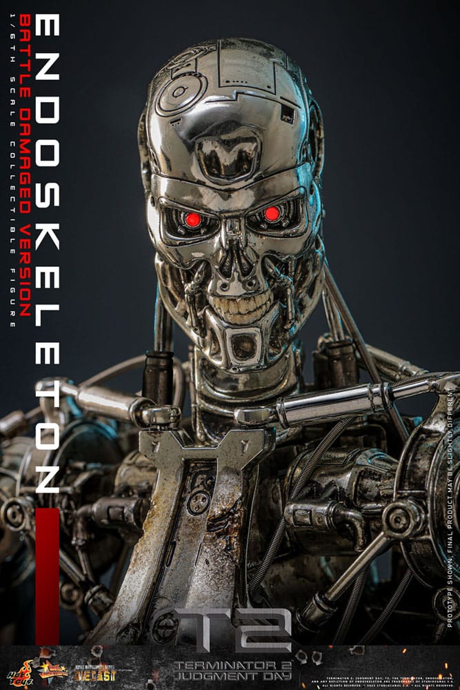 Terminator 2 Movie Masterpiece Die-cast Actionfigur 1/6 Endoskelett (Battle Damaged Version) 31 cm