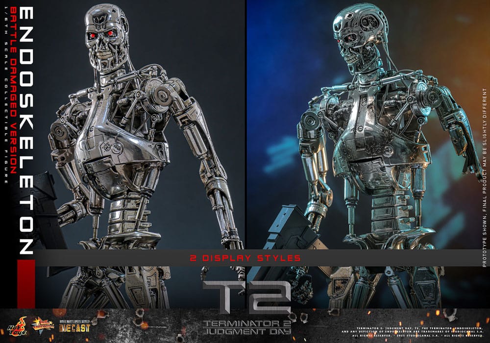 Terminator 2 Movie Masterpiece Die-cast Actionfigur 1/6 Endoskelett (Battle Damaged Version) 31 cm
