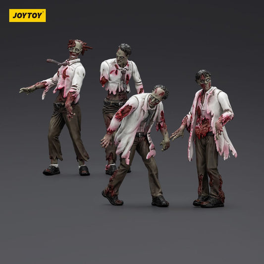 Zombie Dark Source Actionfiguren 4er-Pack Scientists (Male) 8 cm