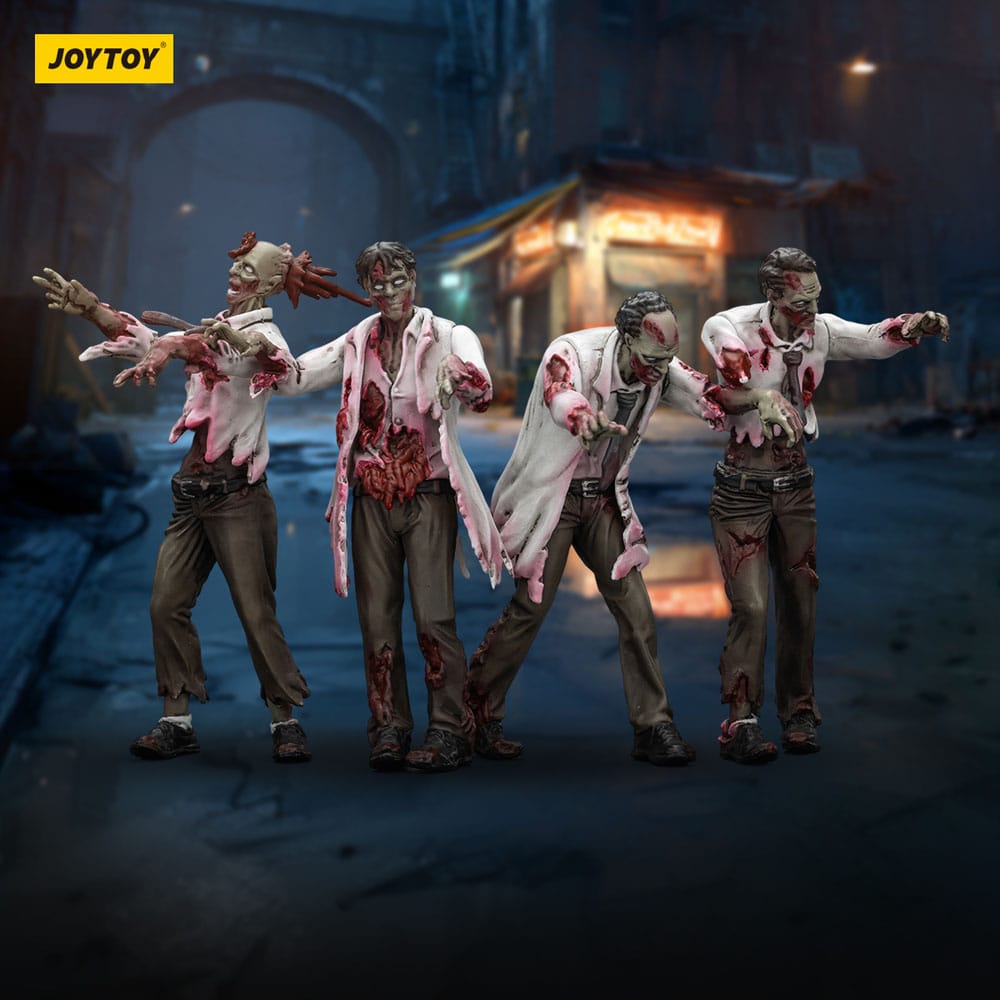 Zombie Dark Source Actionfiguren 4er-Pack Scientists (Male) 8 cm
