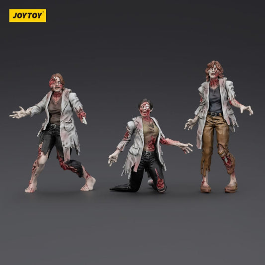 Zombie Dark Source Actionfiguren 3er-Pack Scientists (Female) 8 cm