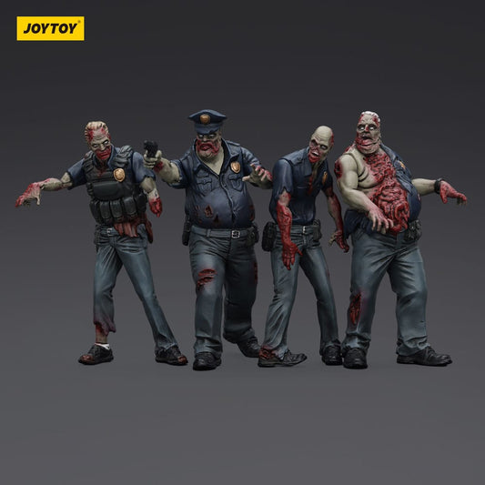 Zombie Dark Source Actionfiguren 4er-Pack Police (Male) 8 cm