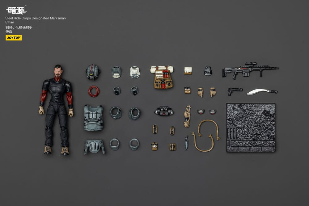 Steel Ride Corps Dark Source Actionfigur Designated Marksman Ethan 7 cm