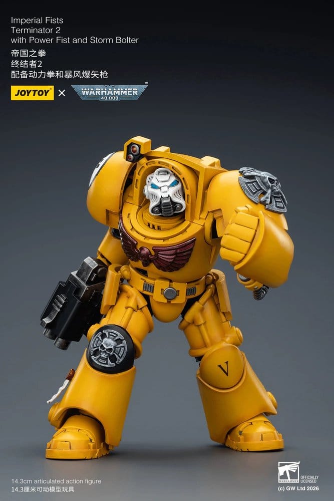 Warhammer 40,000 Actionfigur Imperial Fists Terminator 2 with Power Fist and Storm Bolter 14 cm