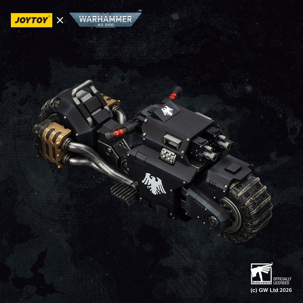 Warhammer 40,000 Raider-pattern Combat Bike Raven Guard with twin-linked bolt rifles 22 cm