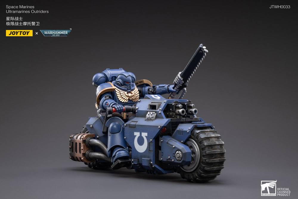 Warhammer 40k Fahrzeug 1/18 Ultramarines Outrider Bike 22 cm